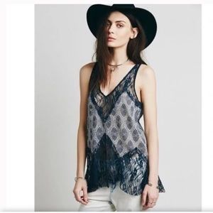 DIVORCE CLEARANCE-TAKING OFFERS Free People Bell Trapeze Lace Cami Tank Top